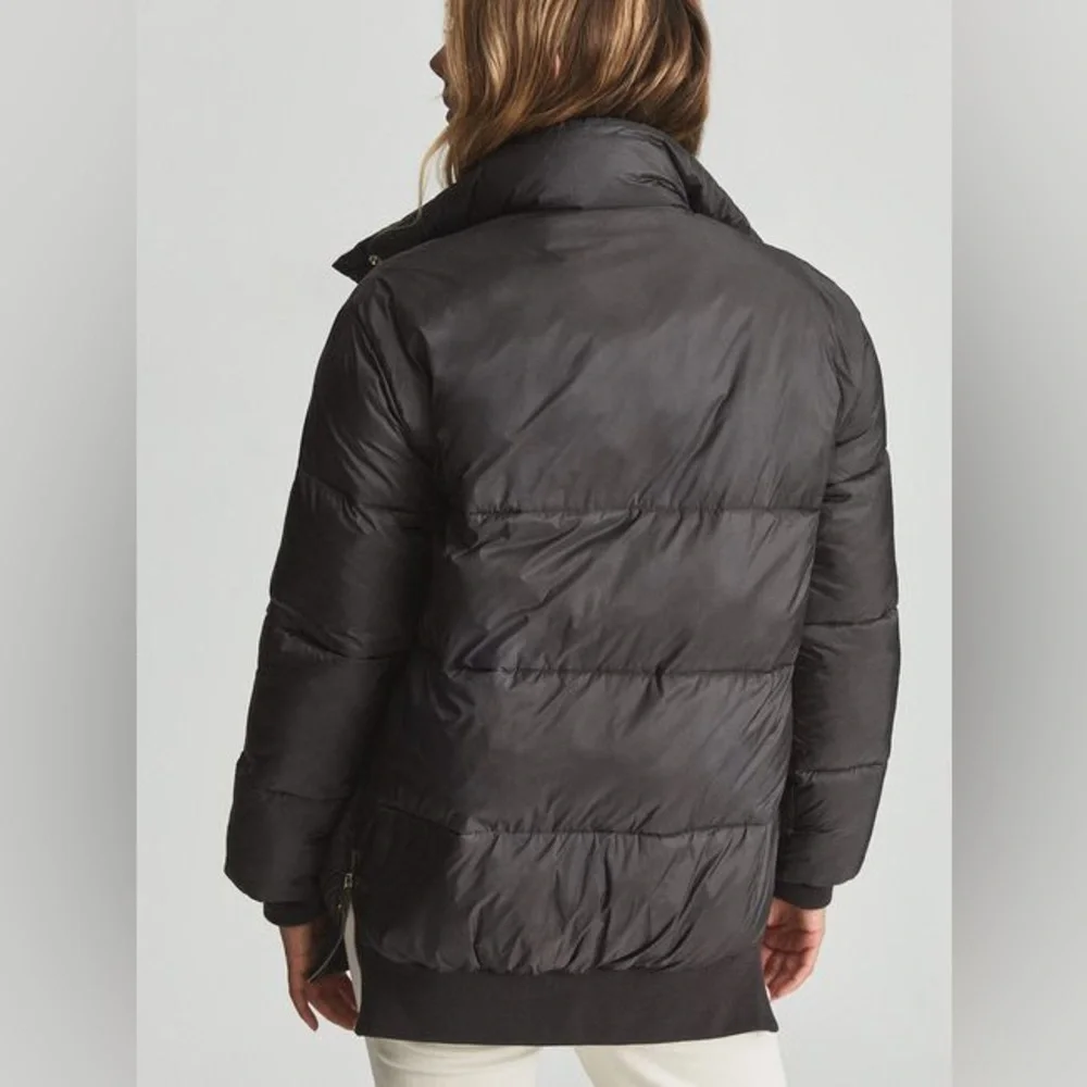 NWT Reiss Kai Puffer Double Zip Jacket In Grey - Picture 3 of 8